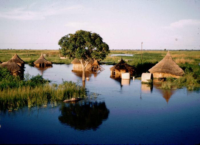 Naam River South Sudan. Flood in the rain season.
